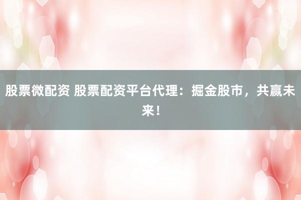 股票微配资 股票配资平台代理：掘金股市，共赢未来！