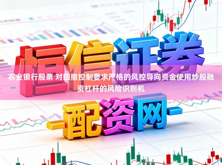 农业银行股票 对回撤控制要求严格的风控导向资金使用炒股融资杠杆的风险识别机