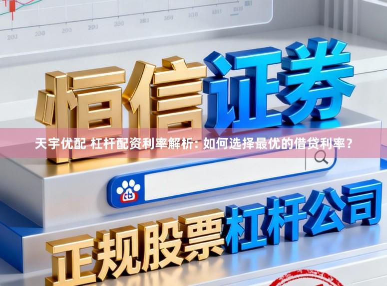天宇优配 杠杆配资利率解析: 如何选择最优的借贷利率？